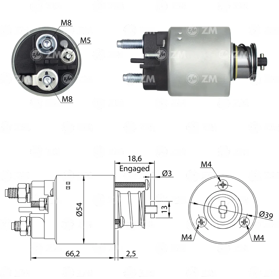ZM-1-496 — Solenoides y Relés