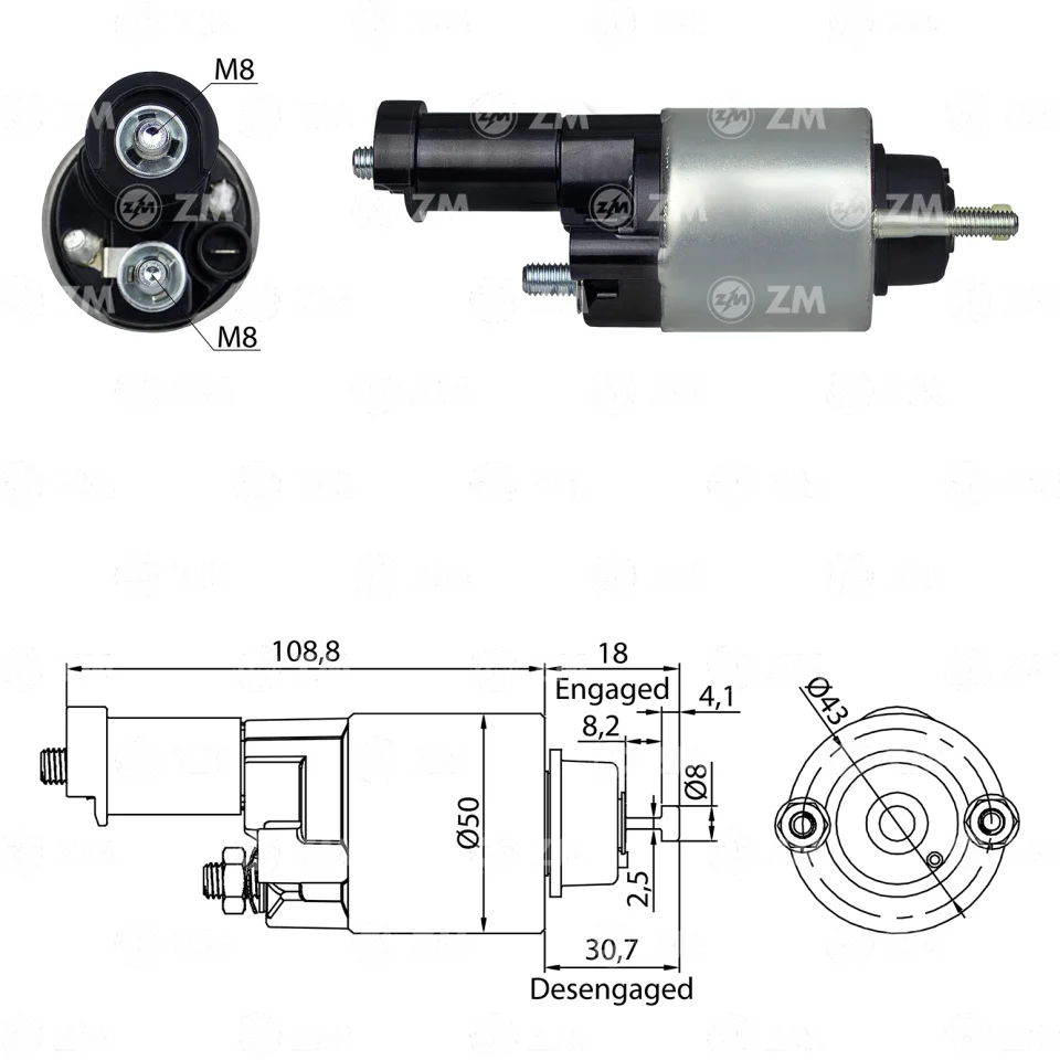 ZM-1-708 — Solenoides y Relés