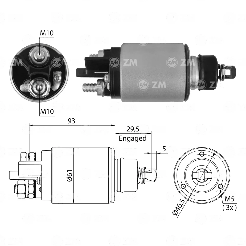 ZM-1-826 — Solenoides y Relés