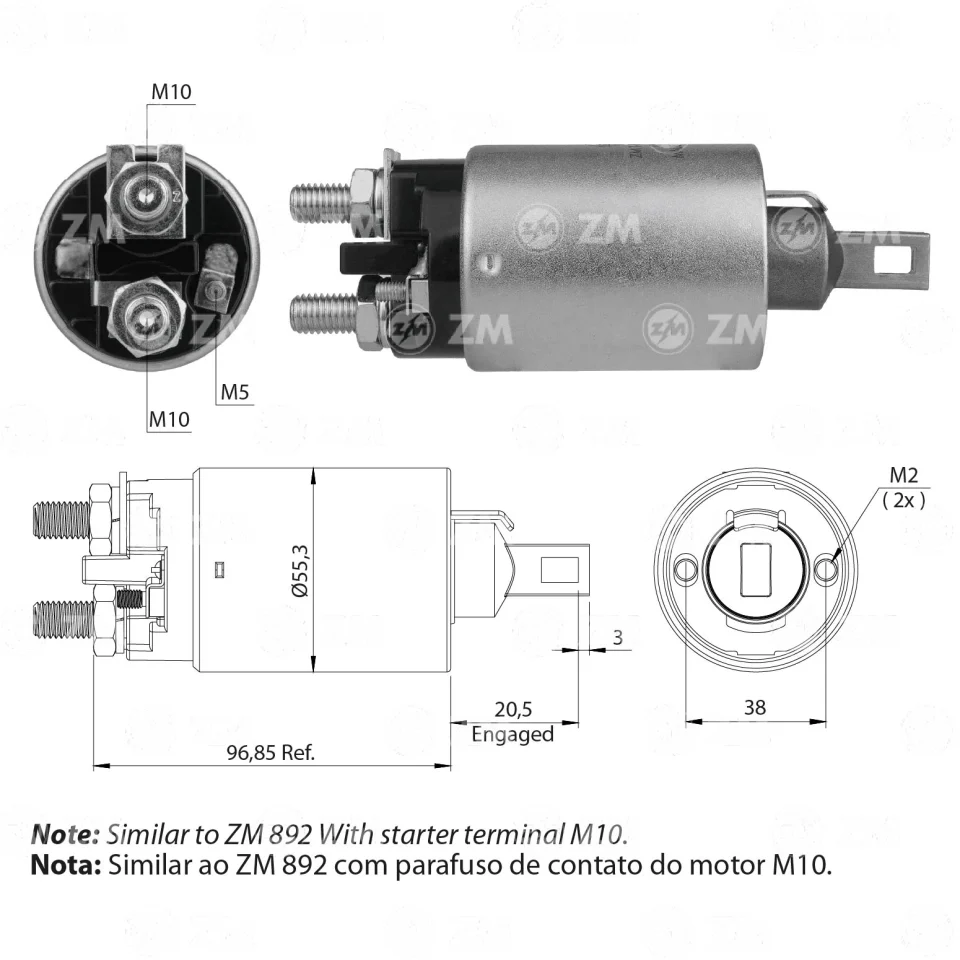 ZM-1-892 — Solenoides y Relés