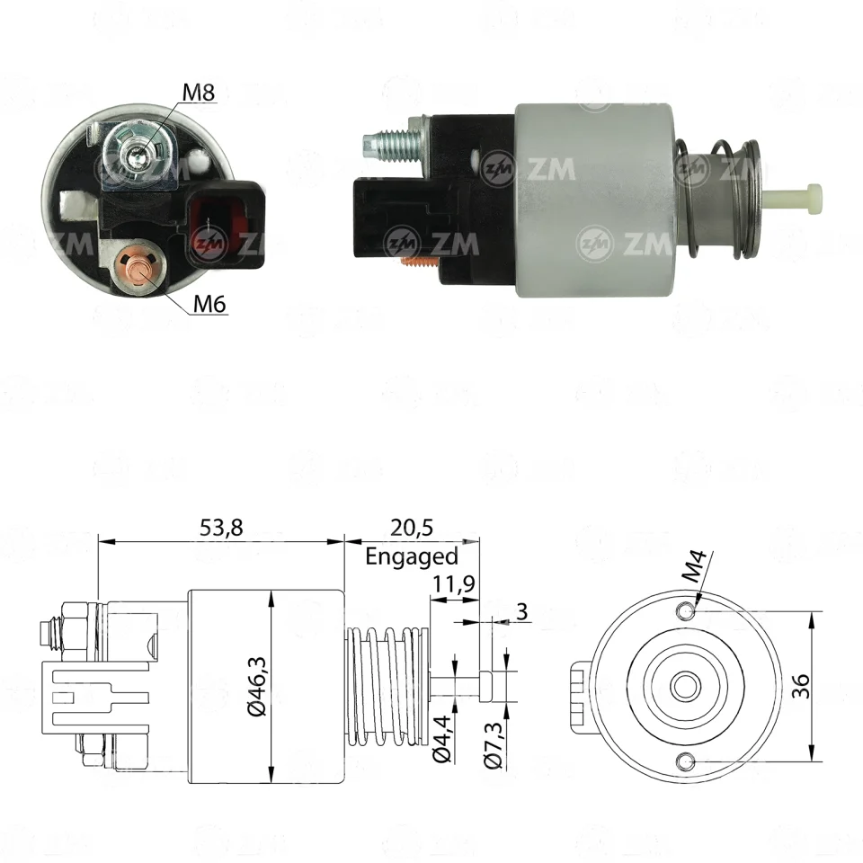 ZM-2-261 — Solenoides y Relés