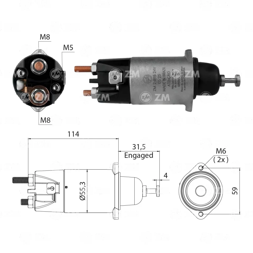 ZM-2-898 — Solenoides y Relés