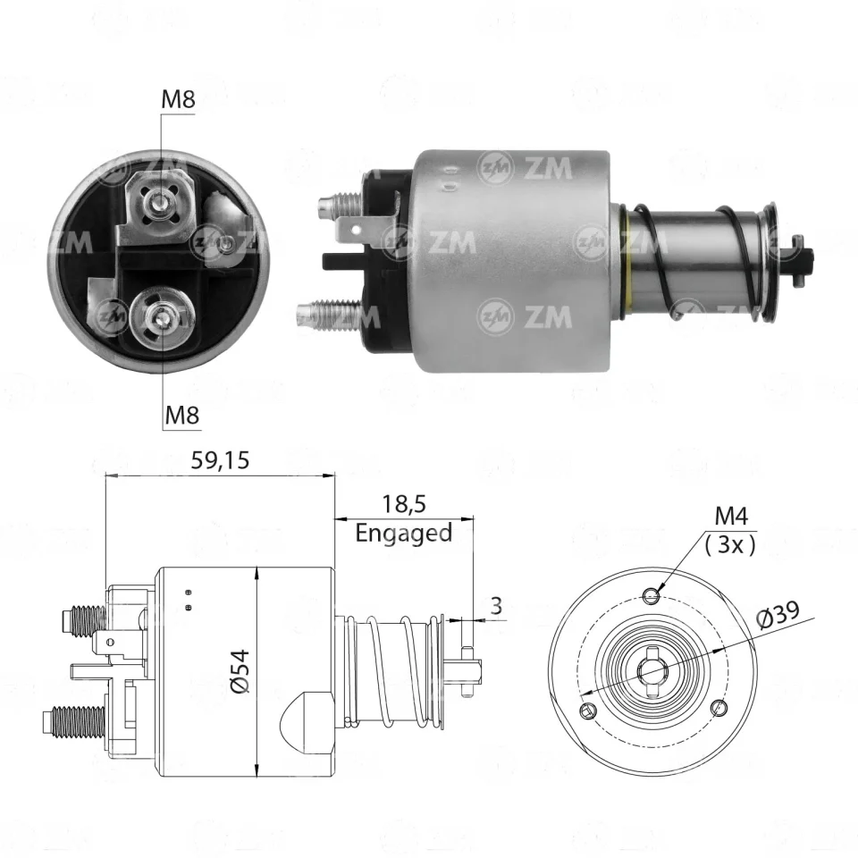 ZM-3-491 — Solenoides y Relés