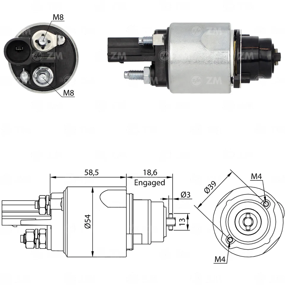 ZM-3-498 — Solenoides y Relés