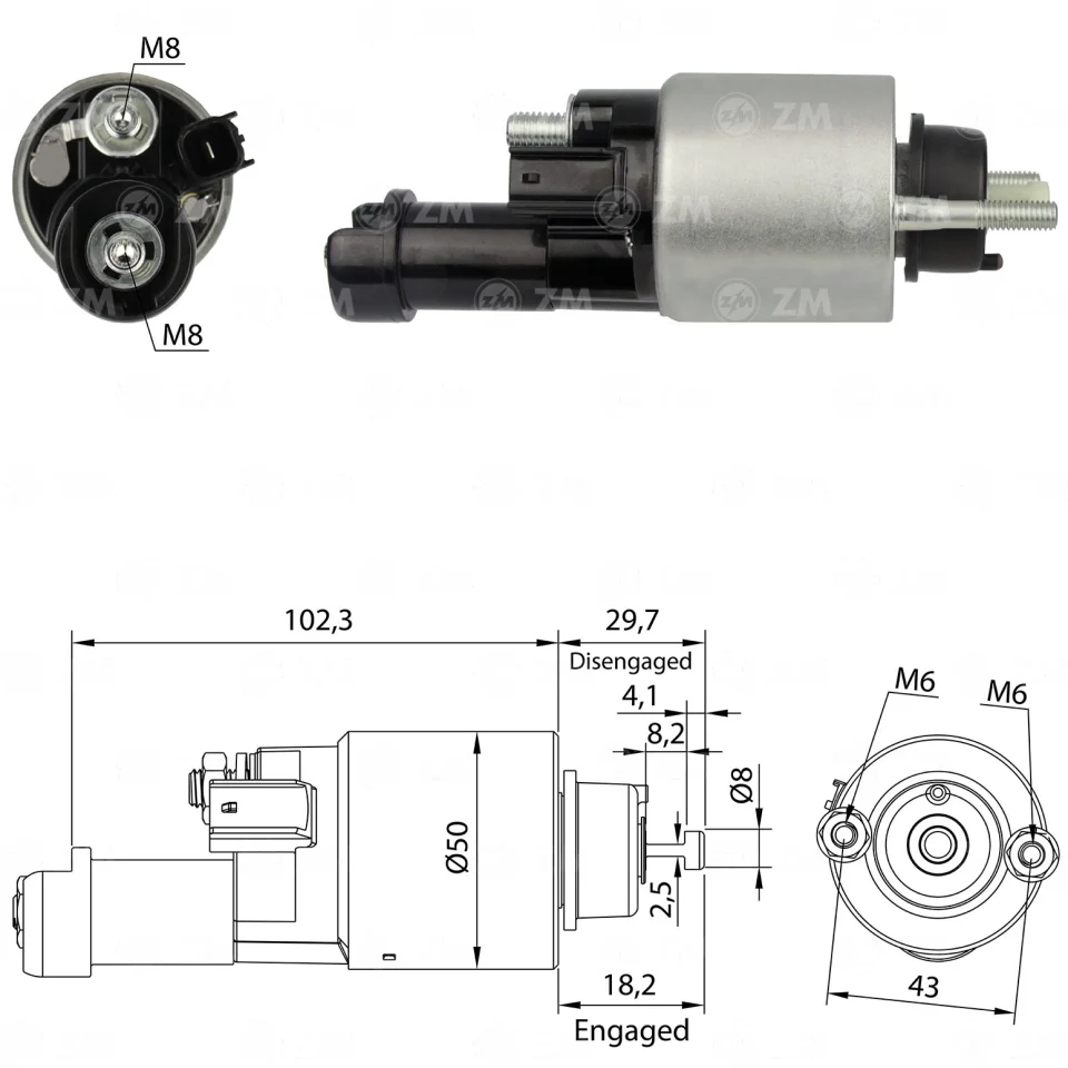 ZM-3-705 — Solenoides y Relés