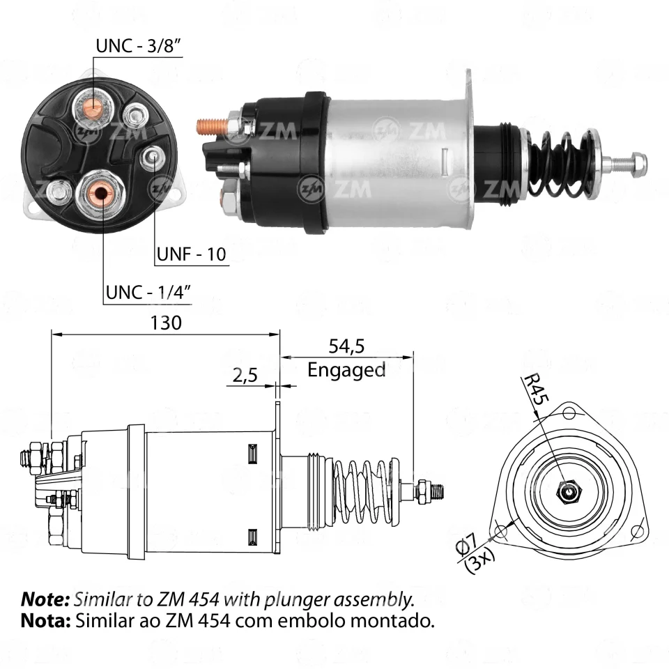 ZM-354 — Solenoides y Relés