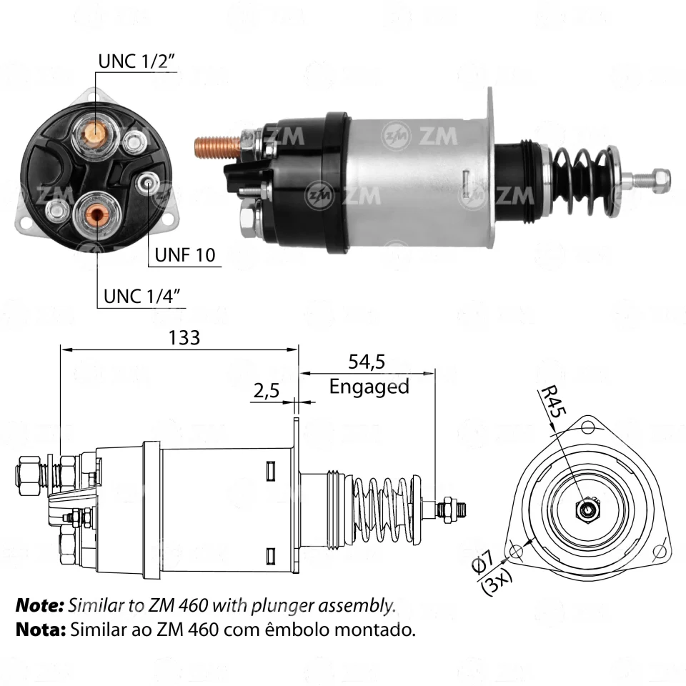 ZM-360 — Solenoides y Relés