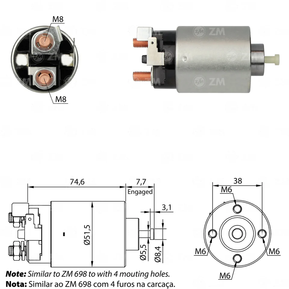 ZM-4-698 — Solenoides y Relés