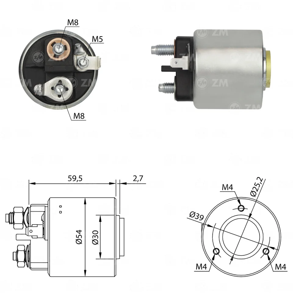 ZM-492 — Solenoides y Relés