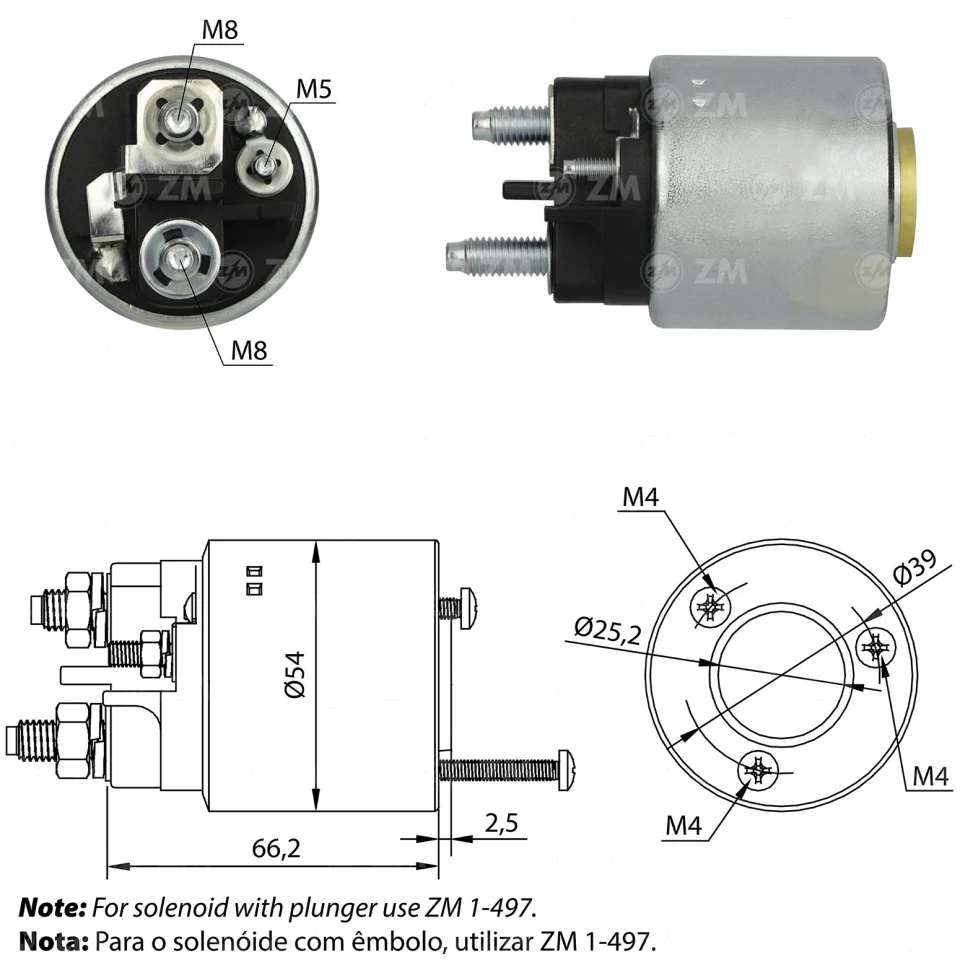 ZM-497 — Solenoides y Relés