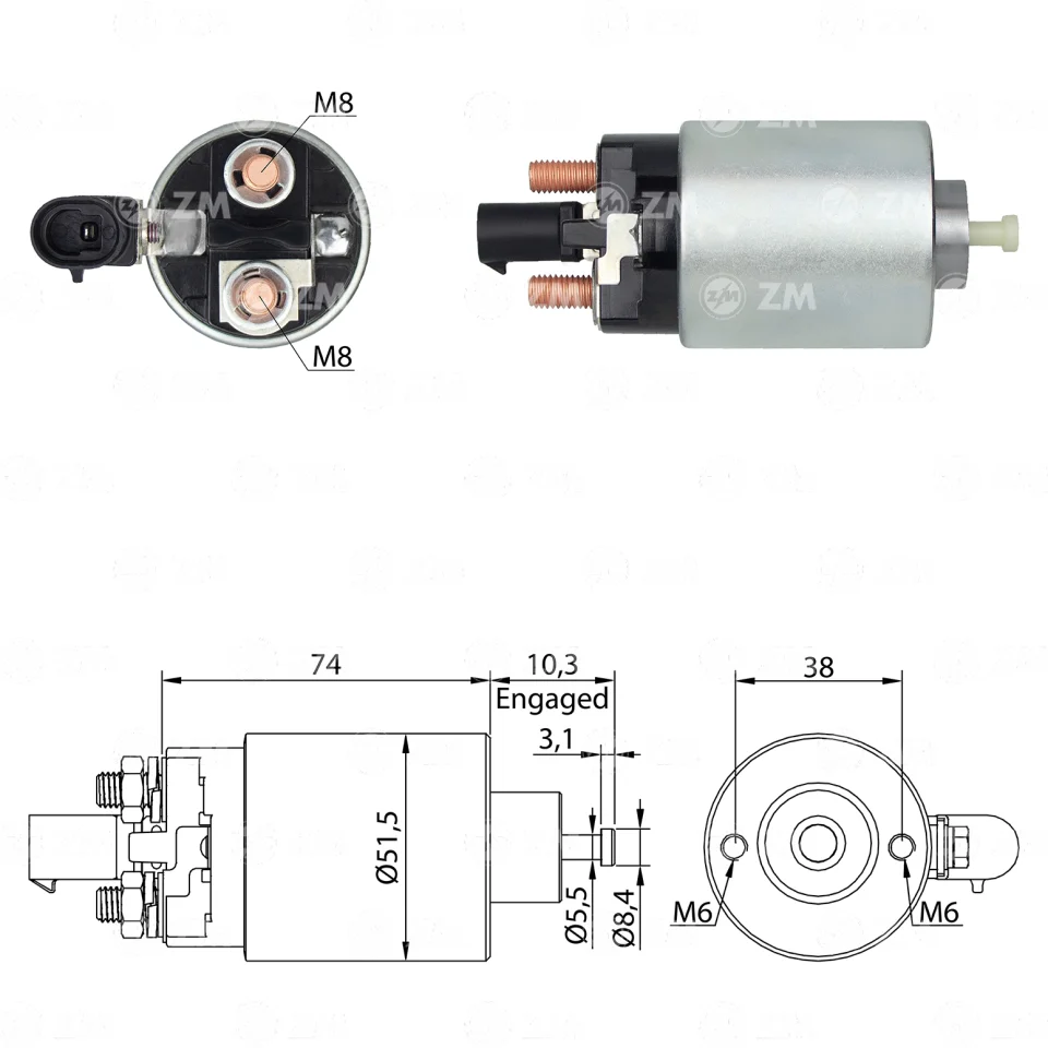 ZM-5-695 — Solenoides y Relés