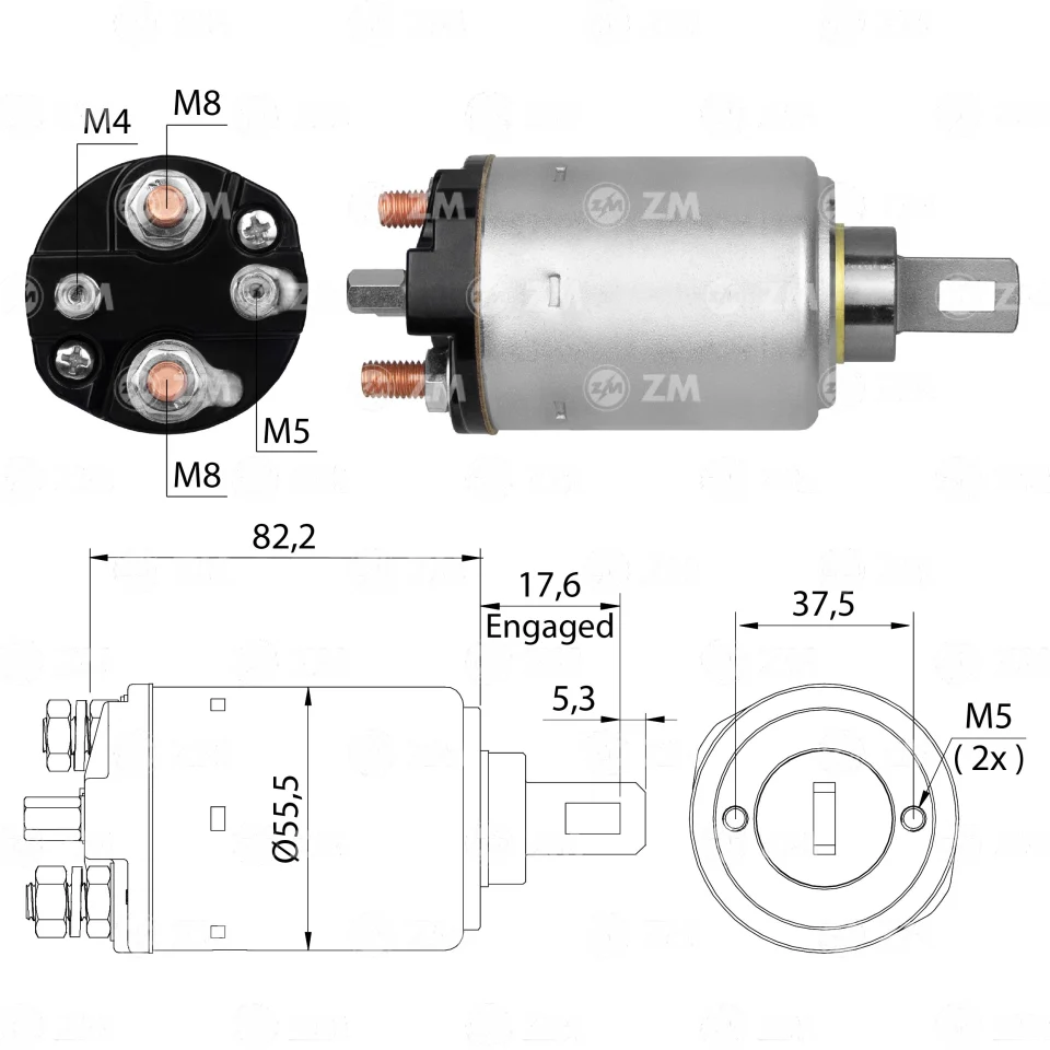 ZM-516 — Solenoides y Relés