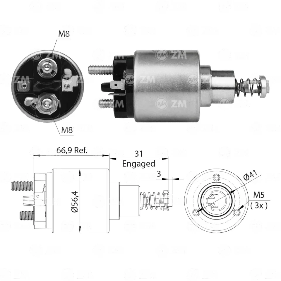 ZM-576 — Solenoides y Relés