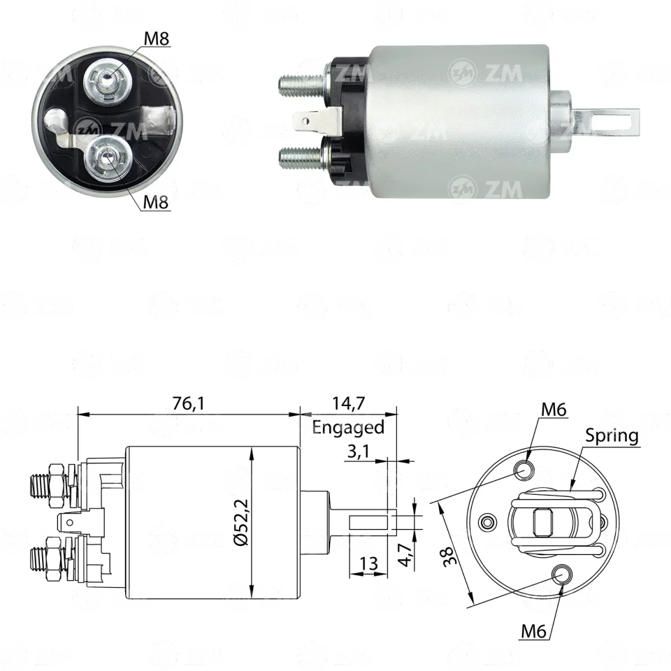 ZM-582 — Solenoides y Relés