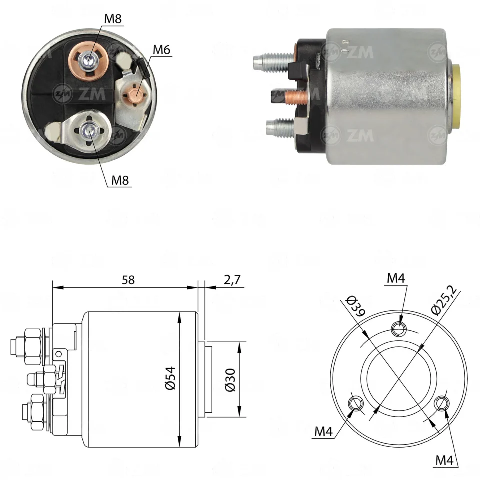 ZM-591 — Solenoides y Relés