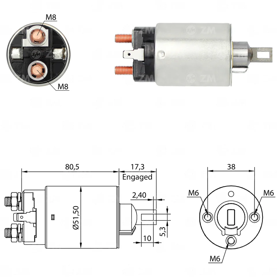 ZM-690 — Solenoides y Relés