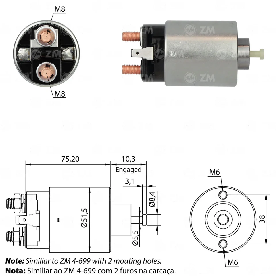 ZM-699 — Solenoides y Relés