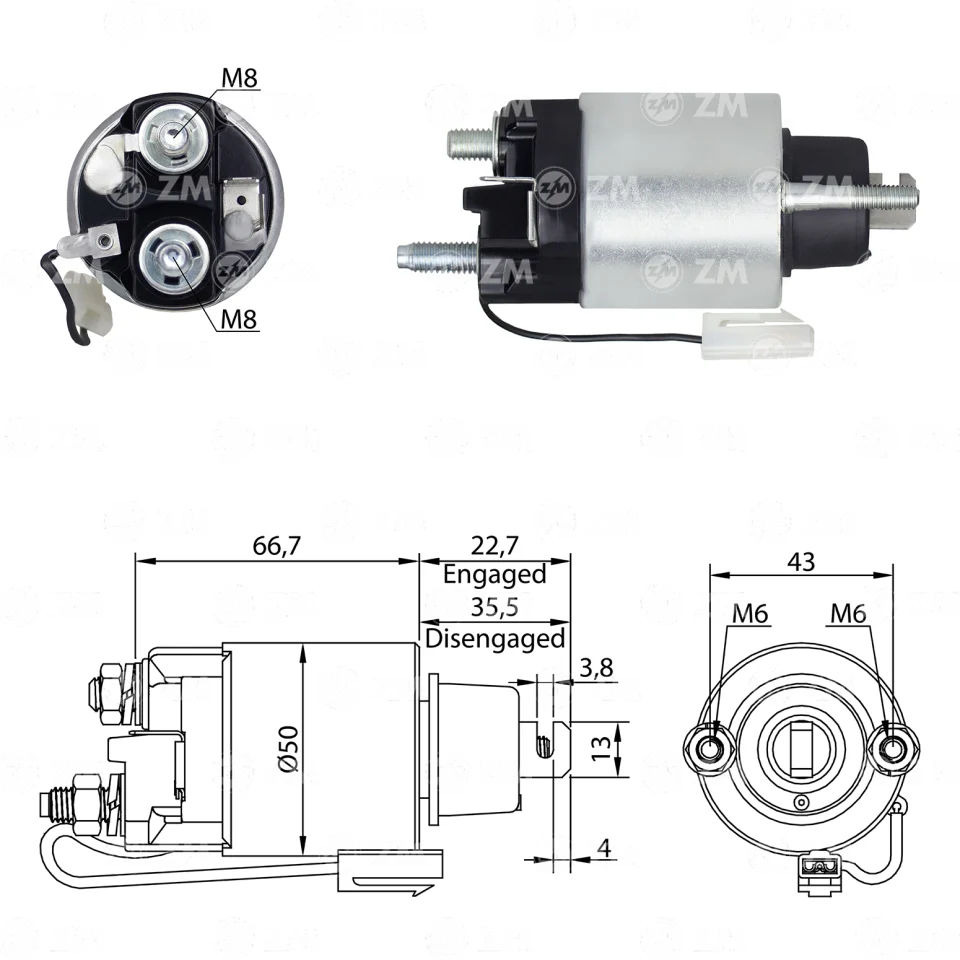 ZM-704 — Solenoides y Relés