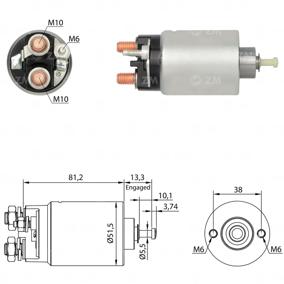 ZM-766 — Solenoides y Relés