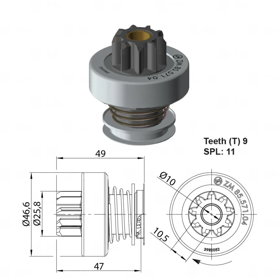 ZM-85.571.04 — Impulsor de Arranque
