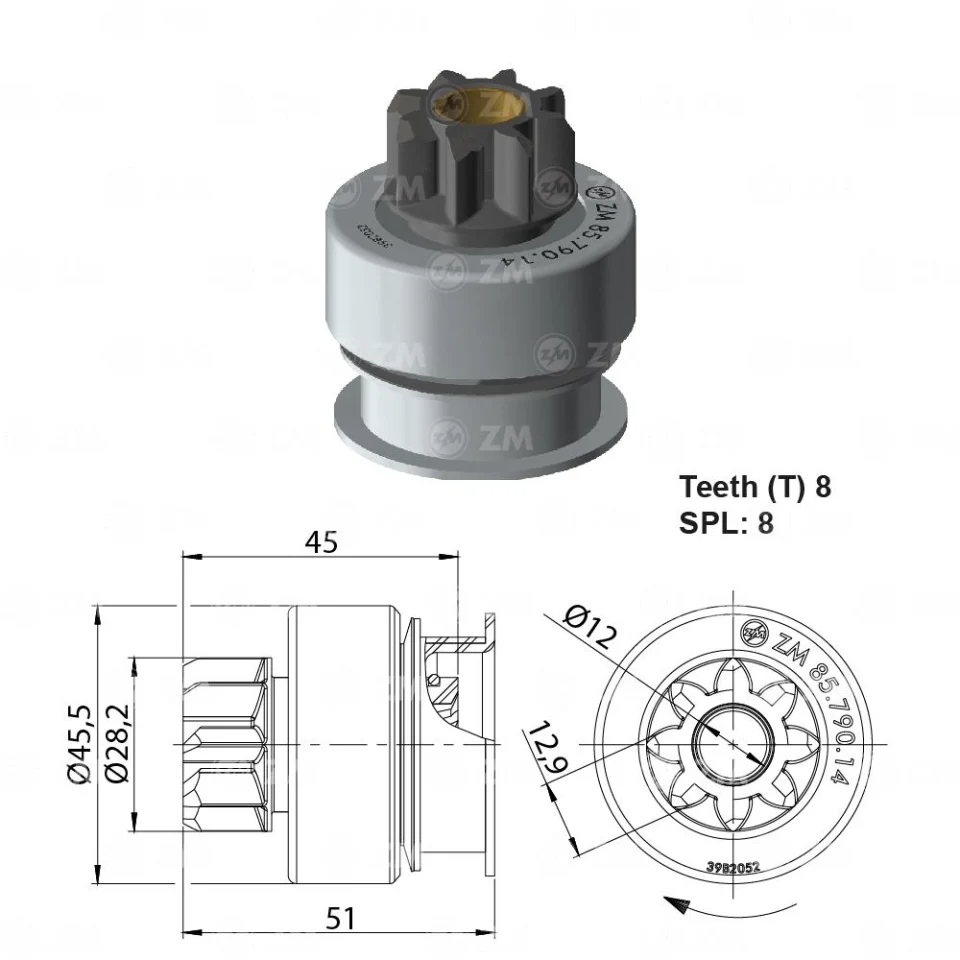 ZM-85.790.14 — Impulsor de Arranque