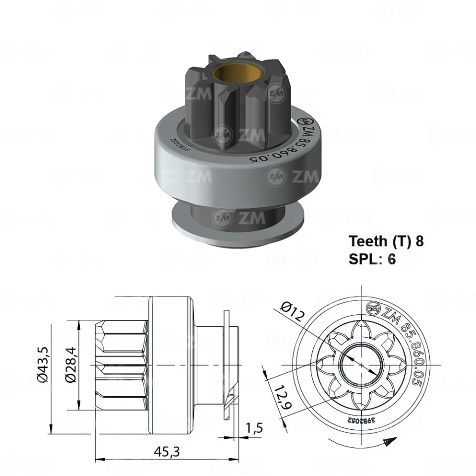 ZM-85.860.05 — Impulsor de Arranque