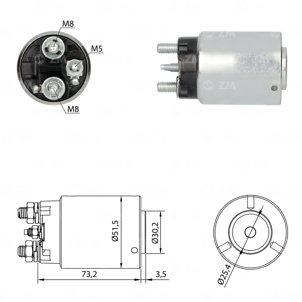 ZM-861 — Solenoides y Relés