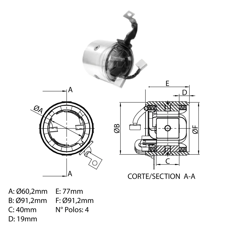 ZM-8984700 — Componentes Motor de Arranque