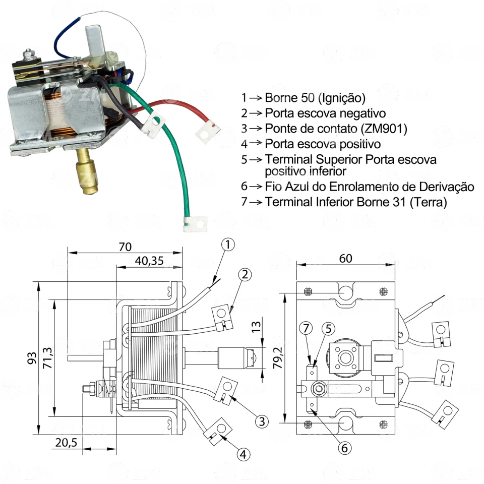 ZM-904 — Solenoides y Relés