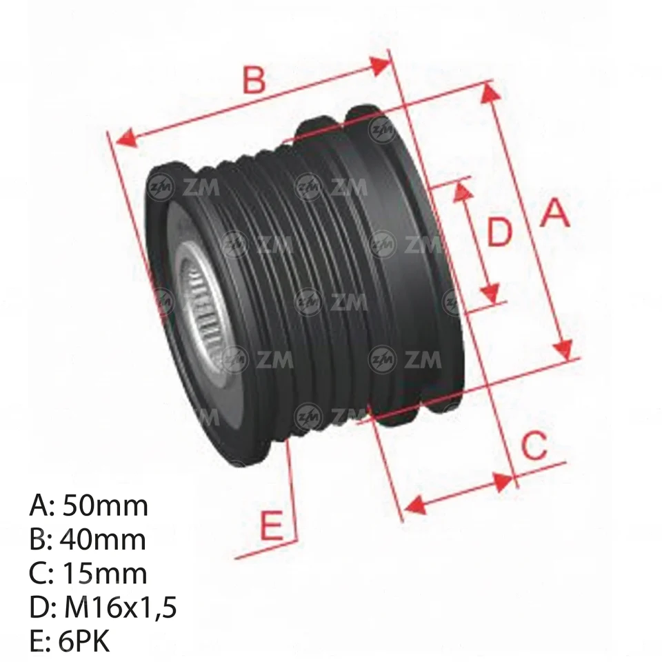 ZM-9600003 — Poleas Rueda Libre