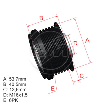 ZM-9600302 — Poleas Rueda Libre