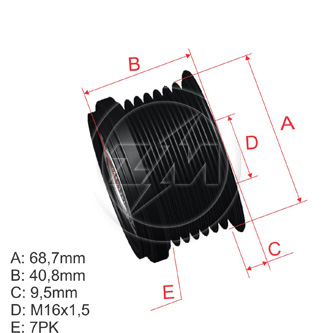 ZM-9601009 — Poleas Rueda Libre