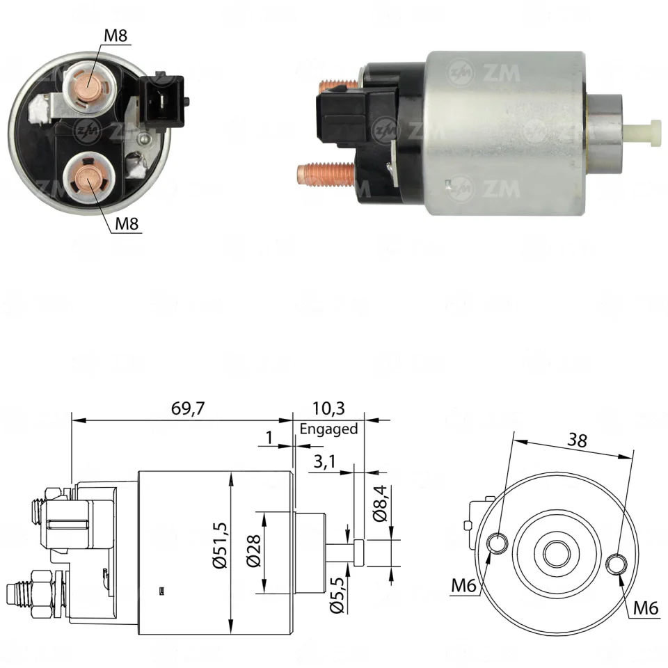 ZM-996 — Solenoides y Relés